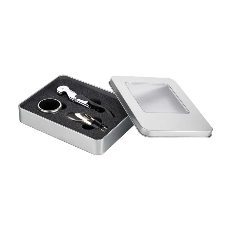 3 -stks wijnaccessoires Tin Box Wine Set