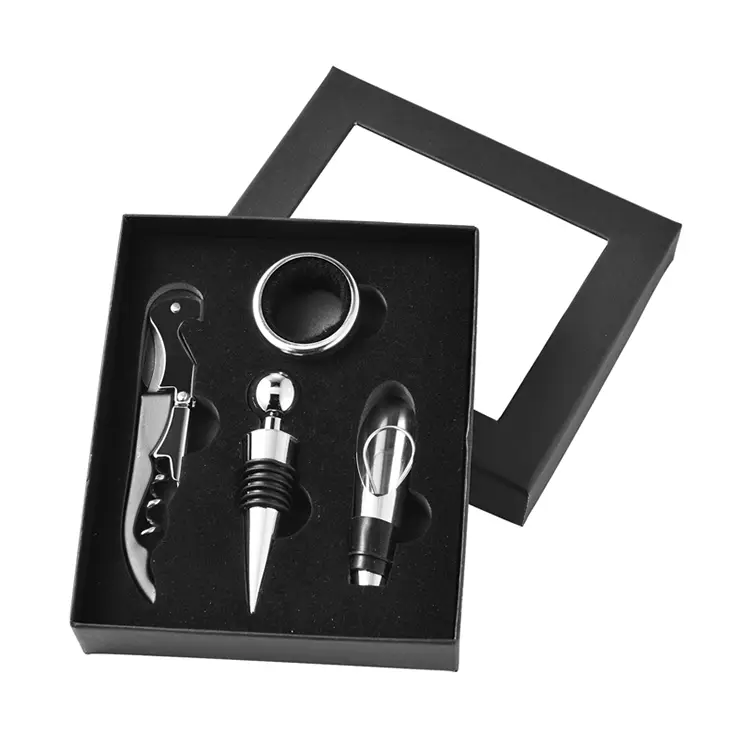 4pcs wijnaccessoires kartonnen doos wijnset