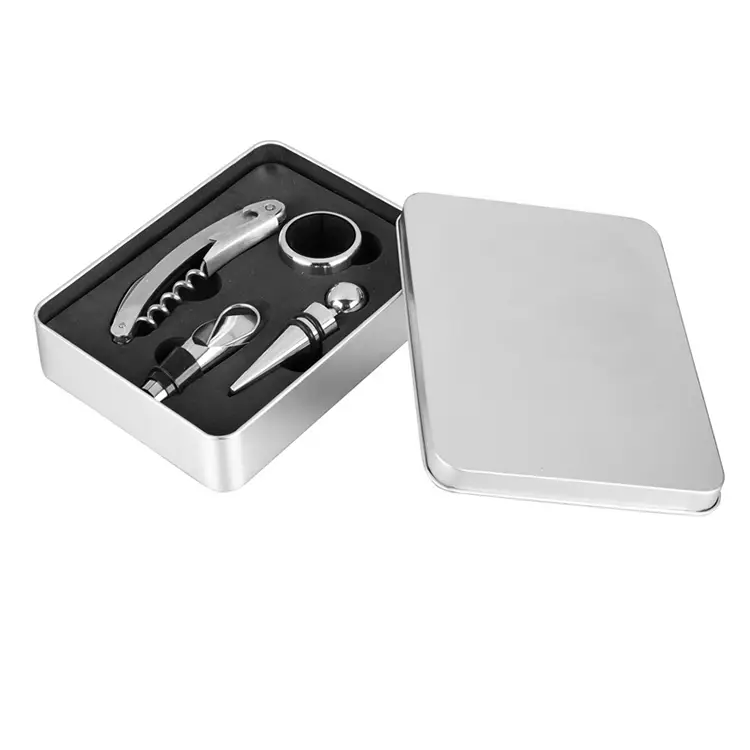 4 -stks wijngereedschap Tin Box Wine Set