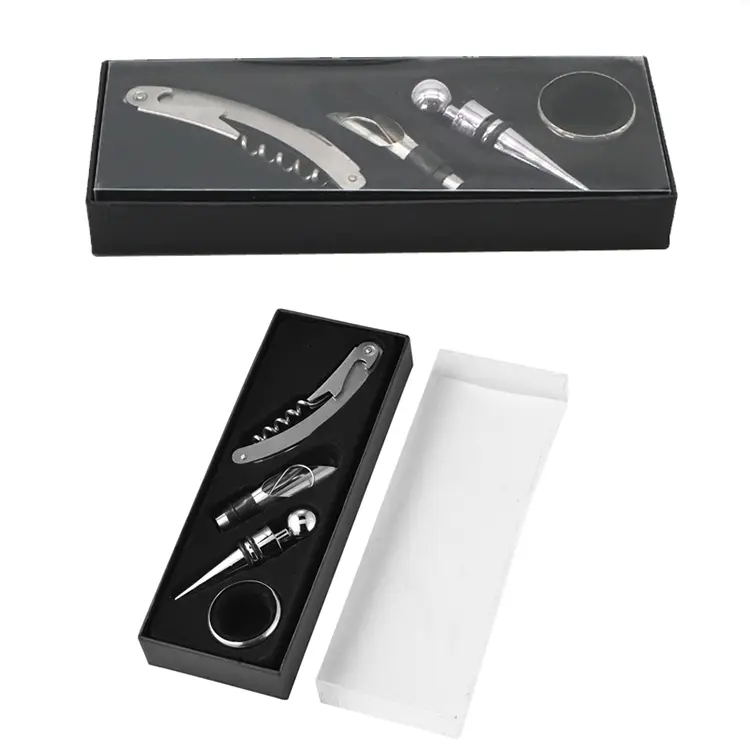 Mat Black Cardboard Box Wine Set